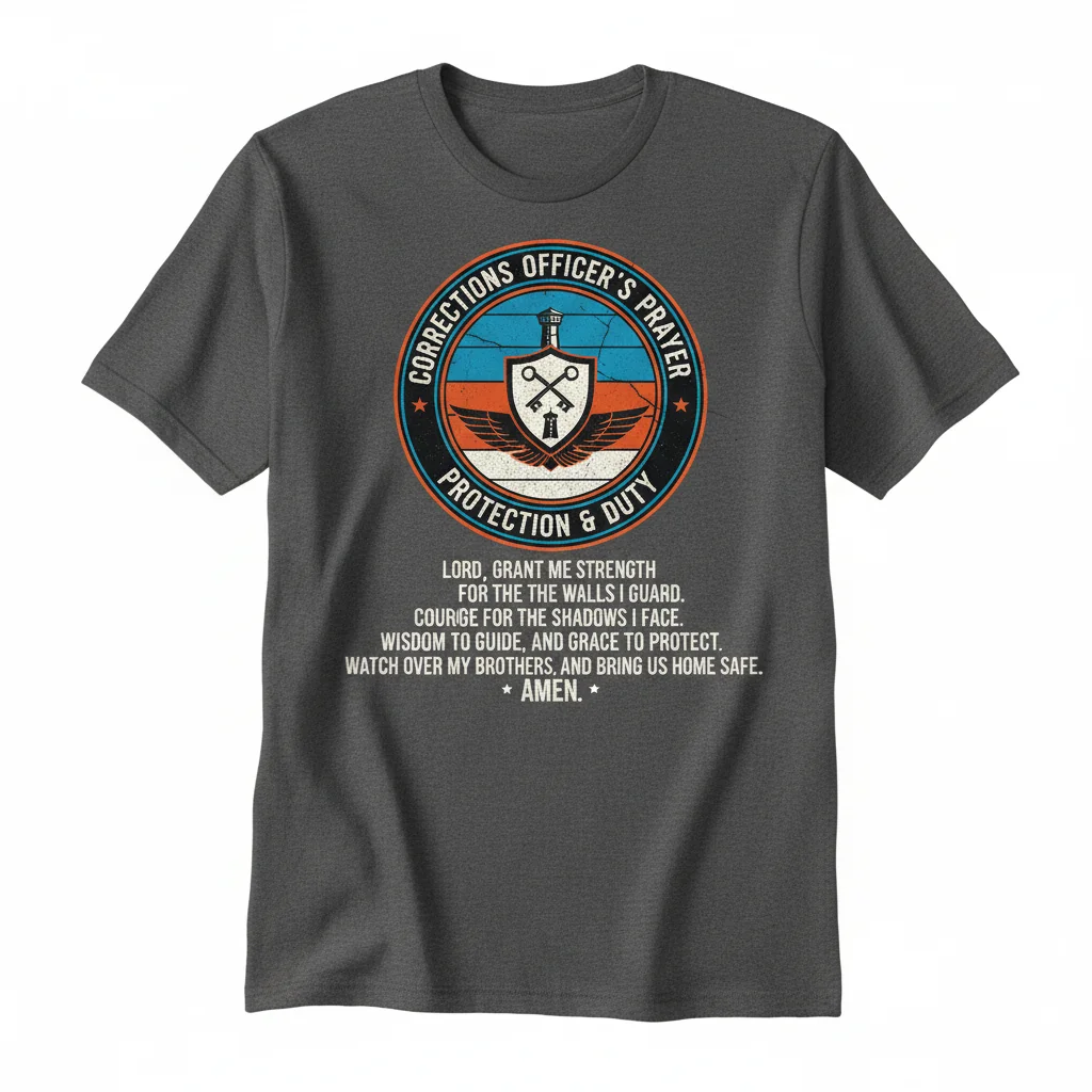 The Guardian's Resolve: Correctional Officer Prayer Essential T-Shirt