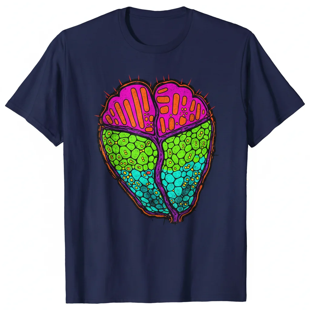 Cotton Leaf Under the Microscope: A Premium T-Shirt Celebrating Nature's Hidden Wonders