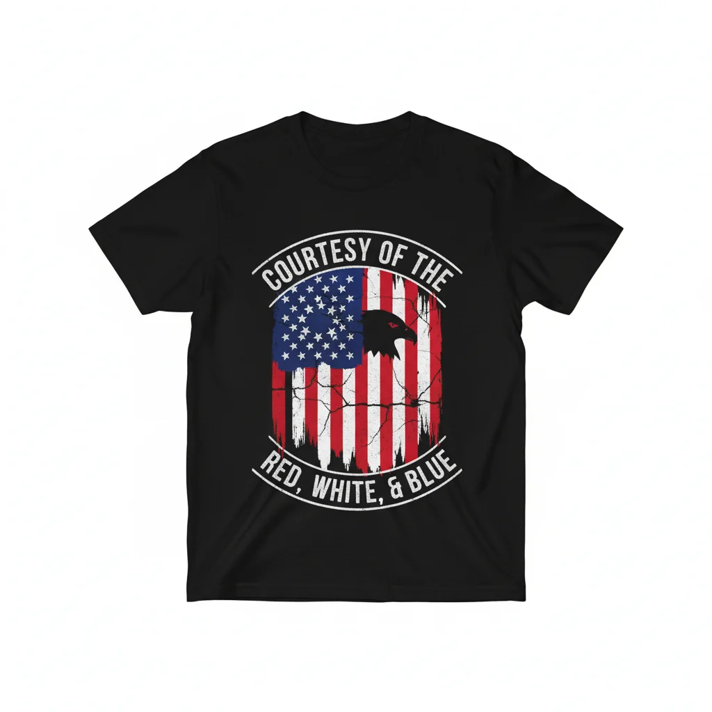 Red White & Blue USA Flag Logo Shirt – Built to Last