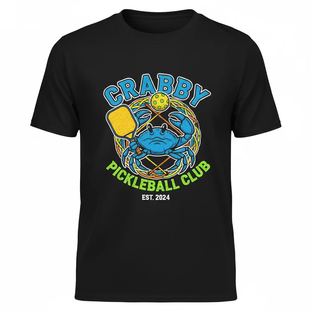 Crabby Pickleball Club: Your Active Spirit, Embodied in Art