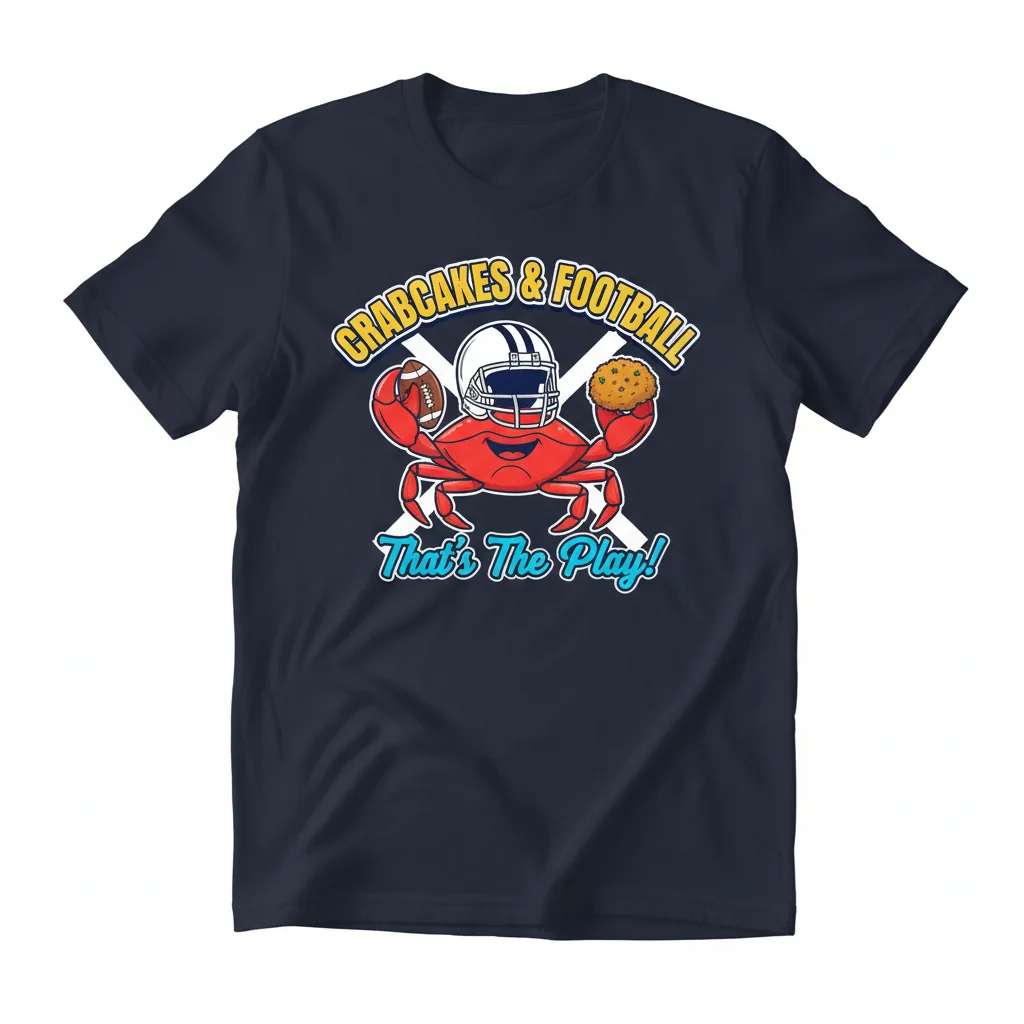 Crabcakes And Football Essential T-Shirt – Premium Unisex Cotton Tee