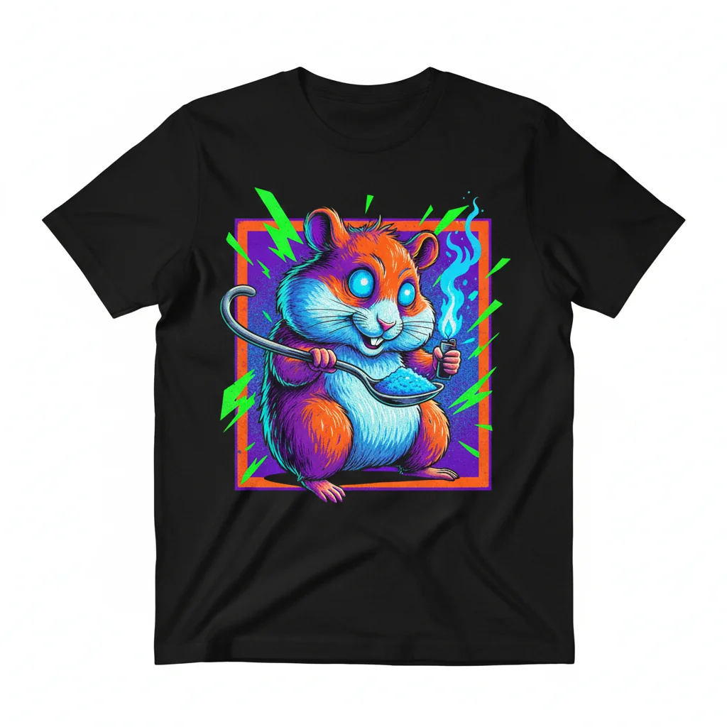 Humorous 'Crack Hamster' Essential T-Shirt - Funny Animal Meme Graphic Tee