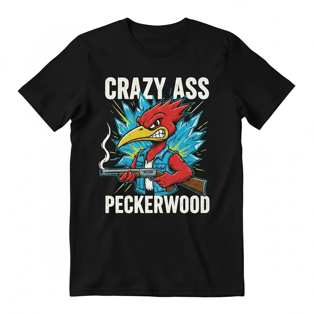Premium 'Crazy Ass Peckerwood' Graphic Tee | Soft Spun Cotton Shirt