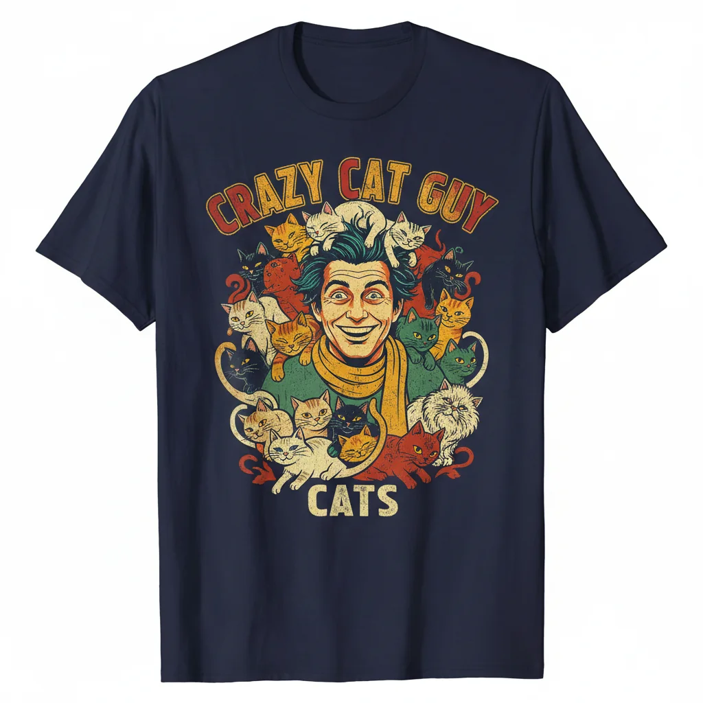 Crazy Cat Guy - Cats: Durable, Fade-Resistant Essential T-Shirt