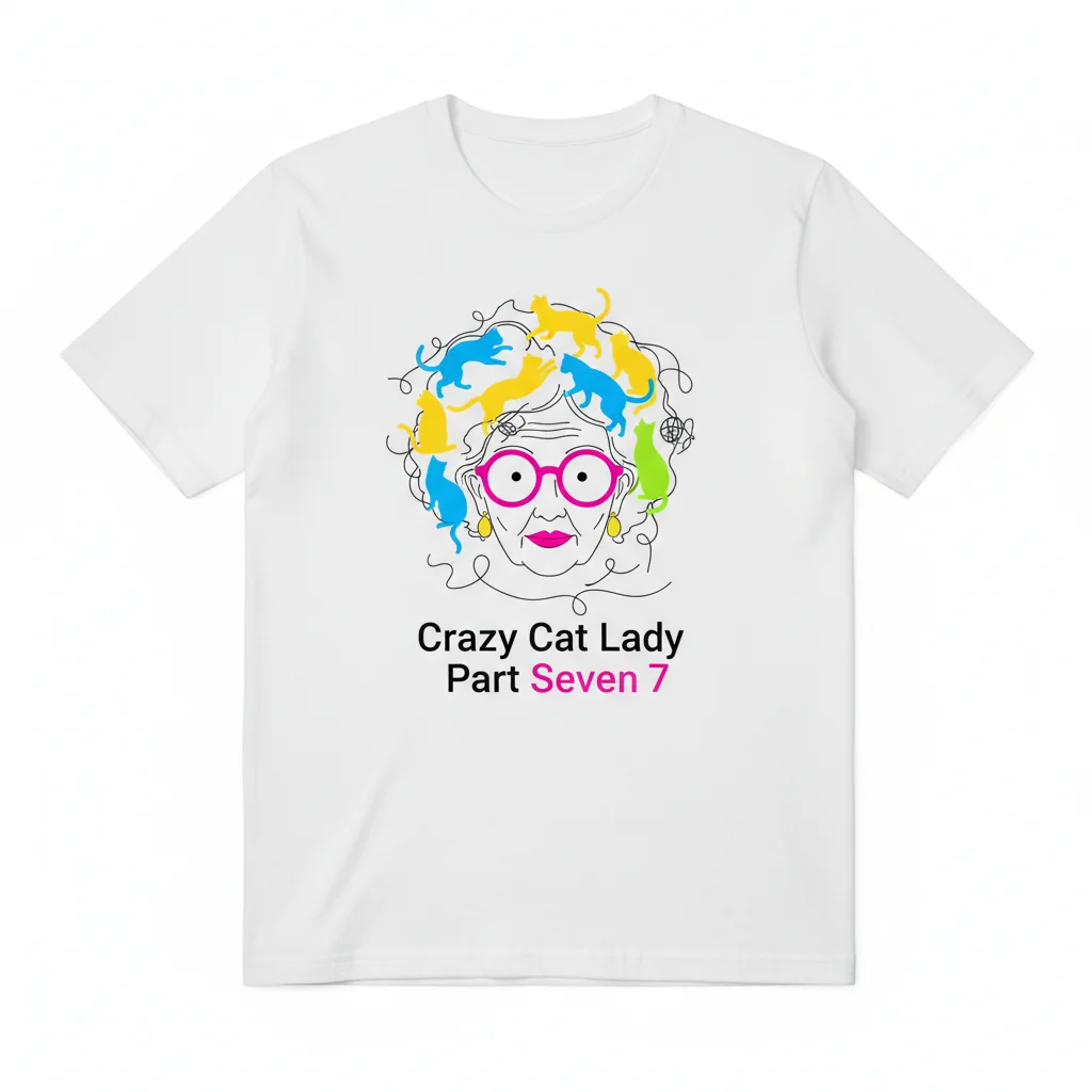 Crazy Cat Lady Part Seven Essential T-Shirt – Premium 100% Cotton Tee for Cat Lovers