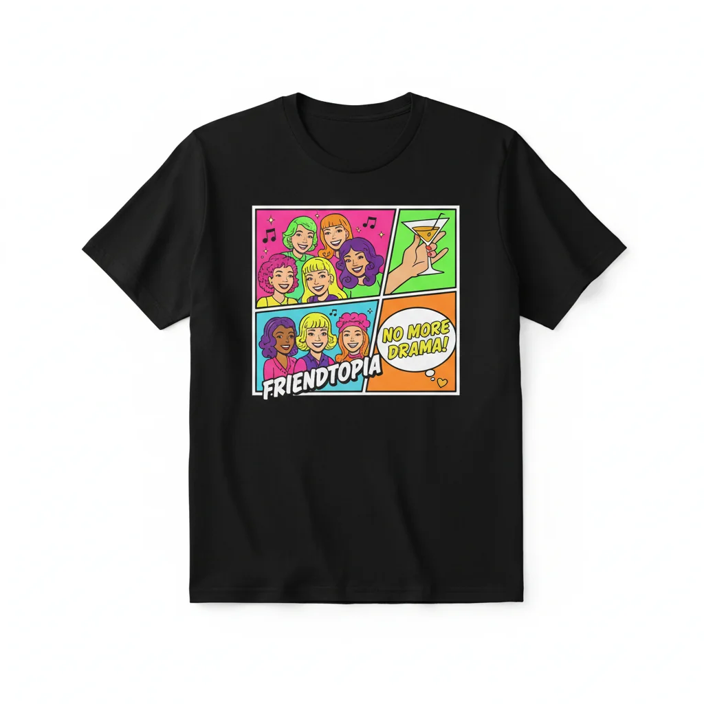 Crazy Ex-Girlfriend Friendtopia Graphic T-Shirt - Essential Cotton Tee