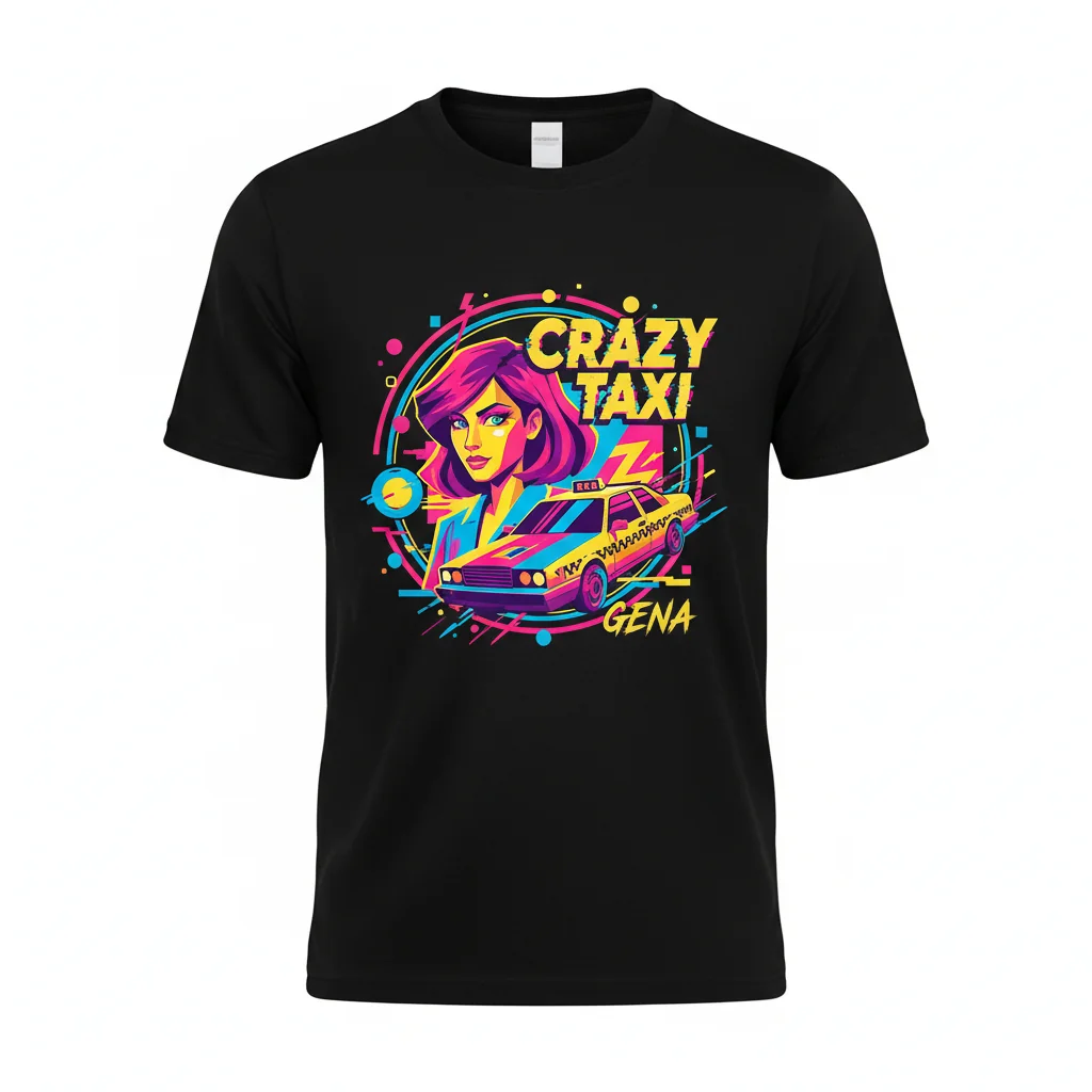 Crazy Taxi - Gena: Journey Through Neo-Tokyo Active T-Shirt