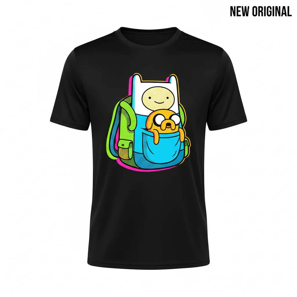 Active T-Shirt "Jake from Adventure Time in Finn's Pocket" - Durability & Comfort
