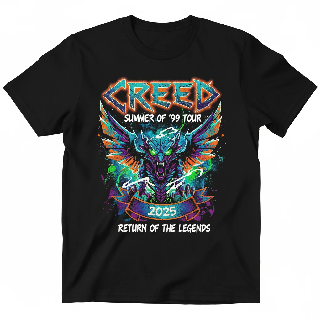 Creed Band 2025 Summer of '99 Tour T-Shirt - Official Merch