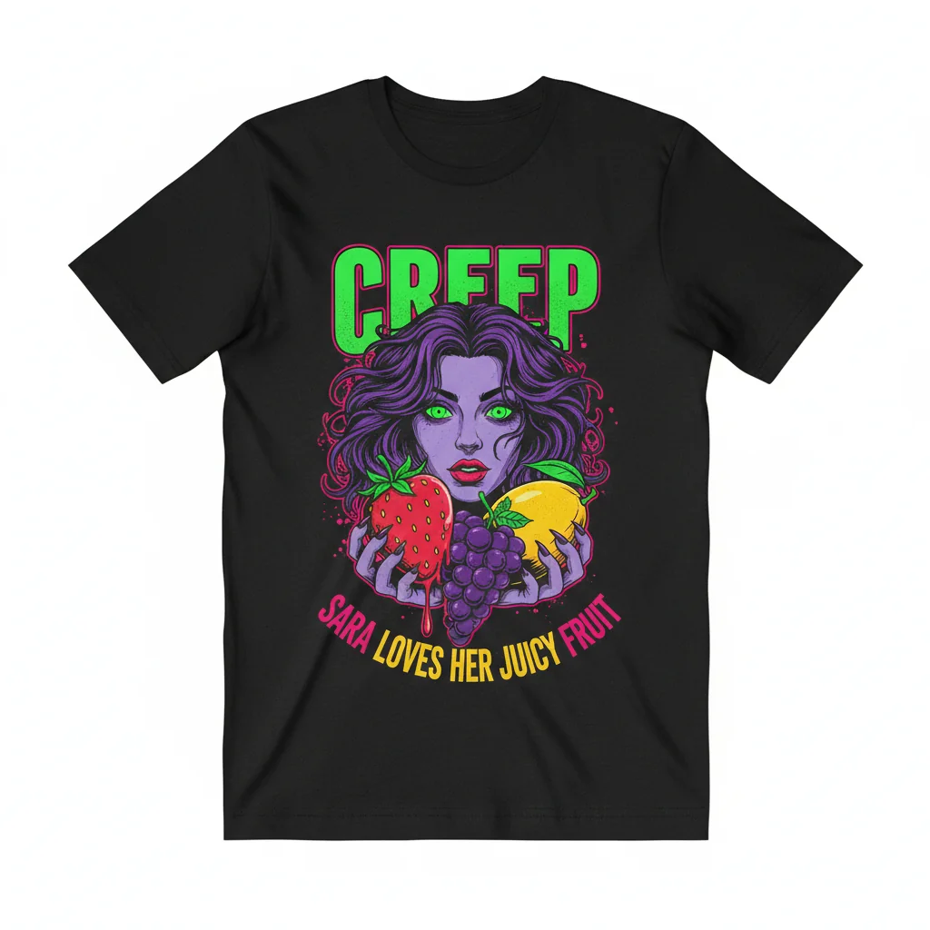 "Creep: Sara Loves Her Juicy Fruit" T-Shirt | Fade-Resistant & Pre-Shrunk