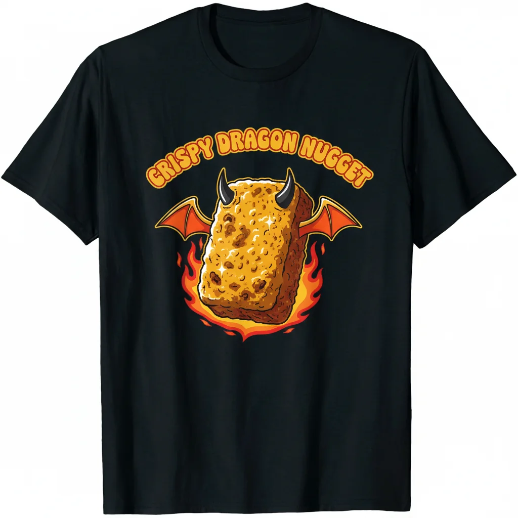 Crispy Dragon Nugget Essential T-Shirt – Mythical Comfort & Style