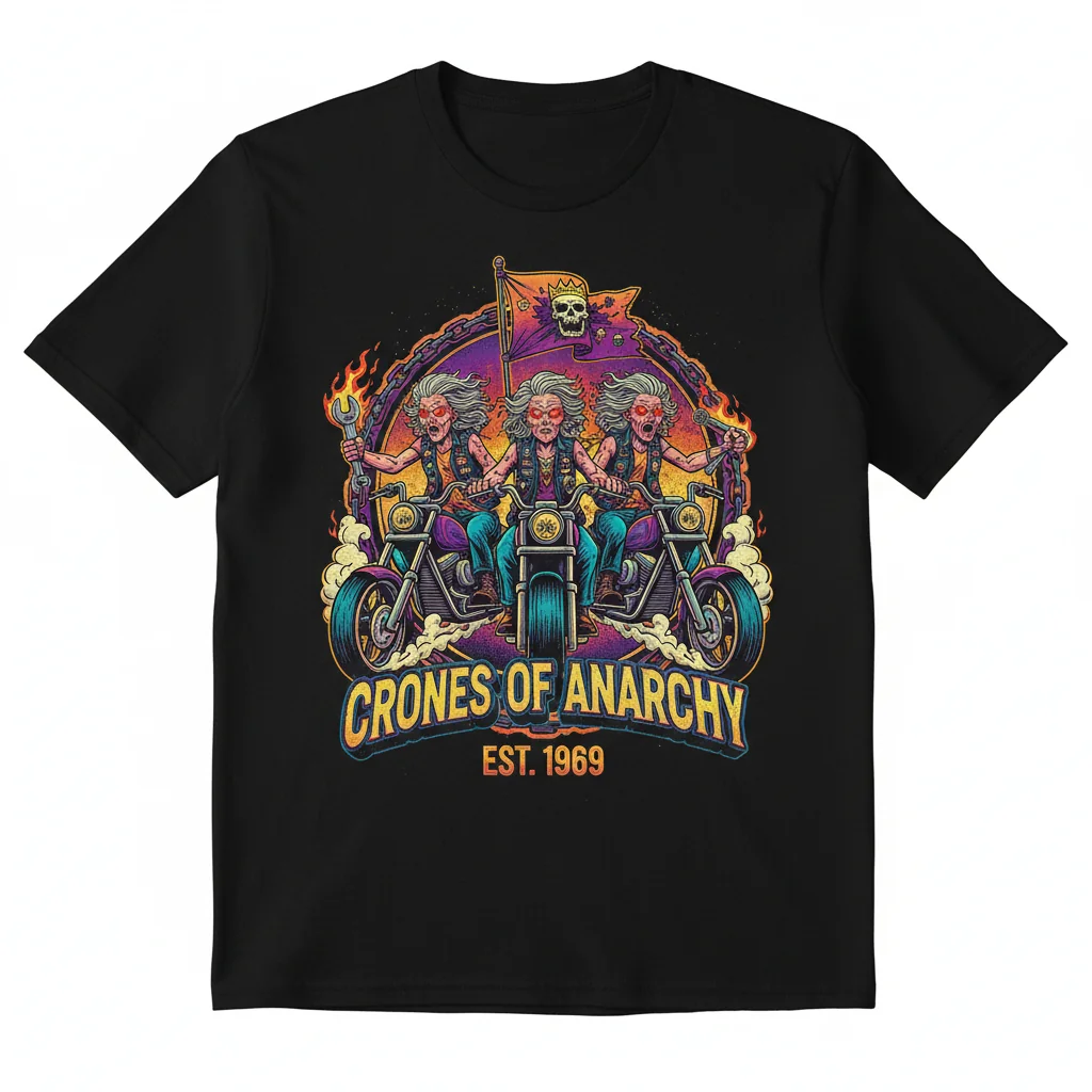 Crones of Anarchy: Essential Tee & Sticker Pack