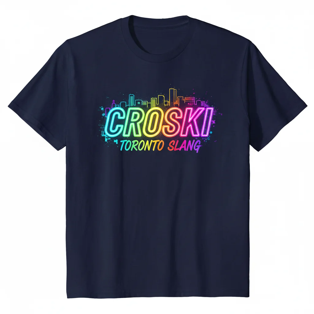 Croski: Toronto Slang Neon Gradient Tee