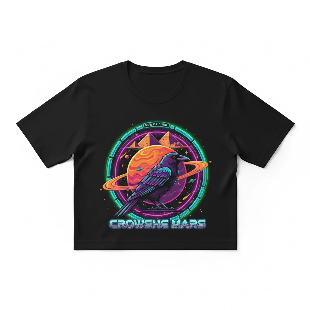 Crowshe Mars Essential T-Shirt - Premium Ring-Spun Cotton Tee for Men & Women