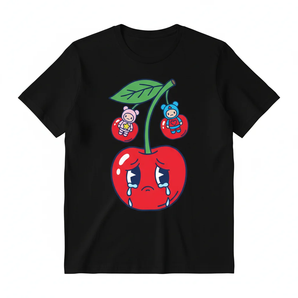 Crybaby Cherry BlindBox Essential T-Shirt - Unique Art Tee