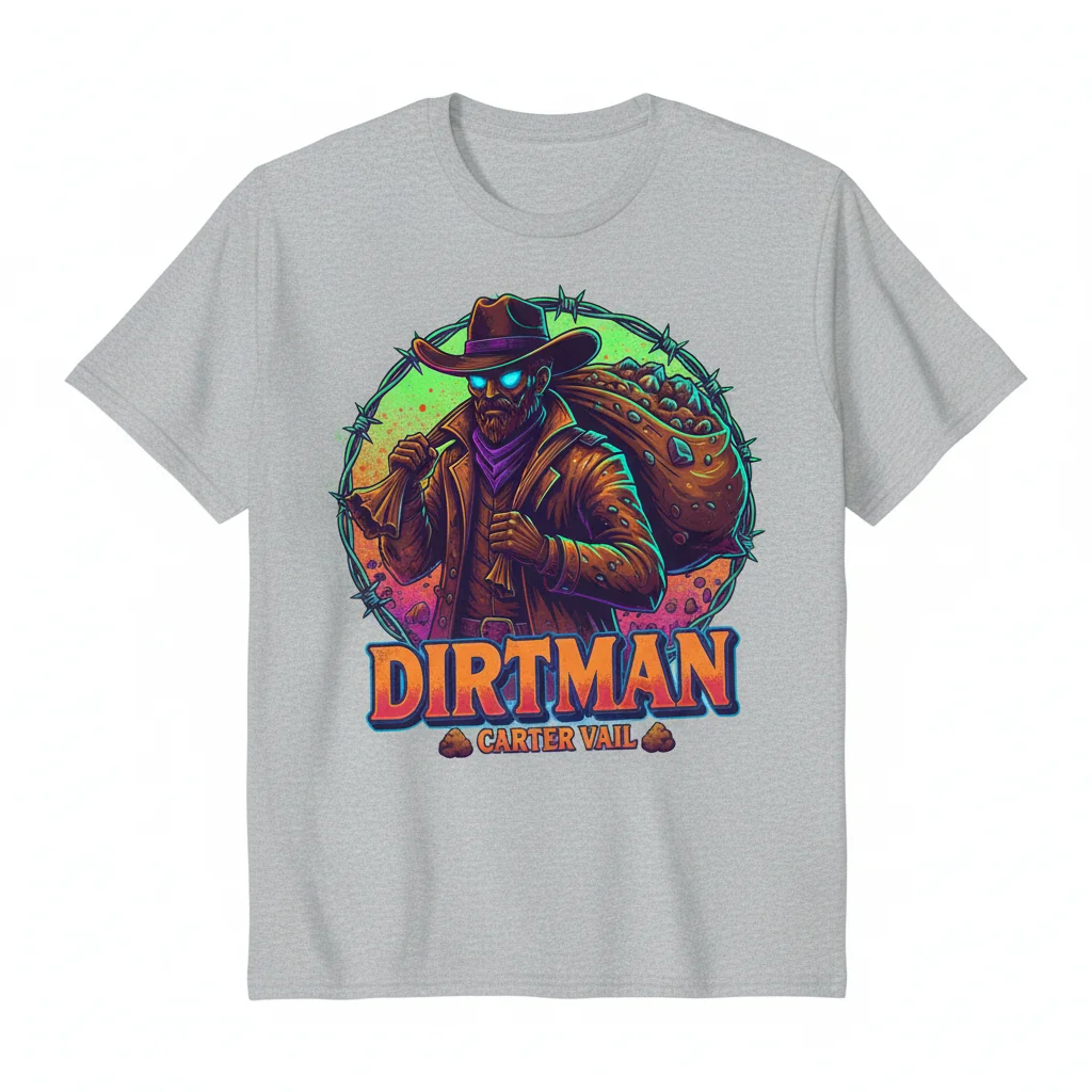 Cryptid Dirtman Carter Vail Premium Comfort Tee - Durable & Fade-Resistant