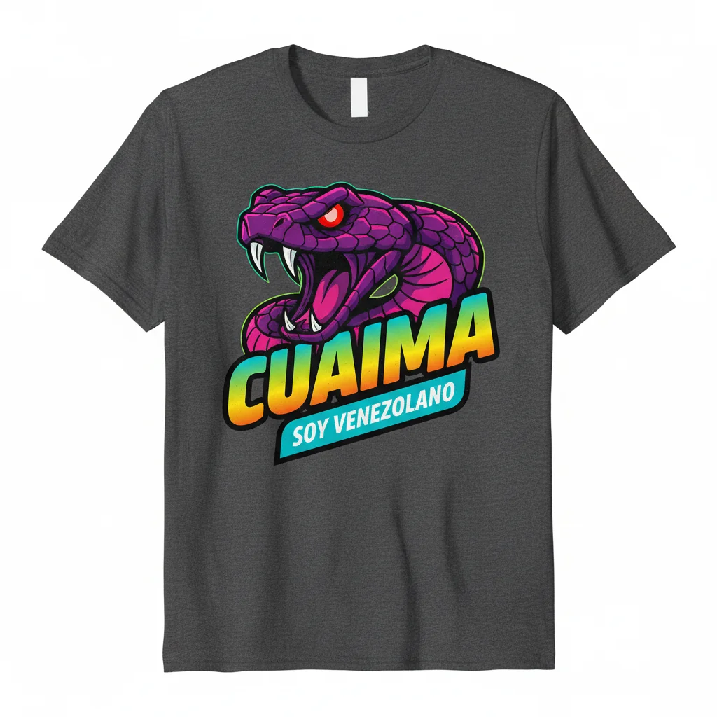 Cuaima Venezuelan Saying Souvenirs T-Shirt - Essential Fit & Soft Cotton Tee
