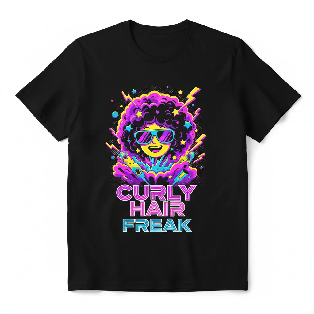 Curly Hair Freak: The Durable, Fade-Resistant Essential T-Shirt