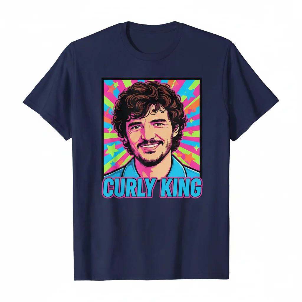 Camiseta essencial Pedro Pascal Cabelo Cacheado – Algodão Premium Unissex