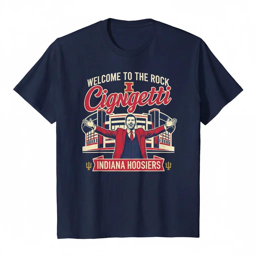 Curt Cignetti Welcome to The Rock Indiana Hoosiers Stadium Shirt