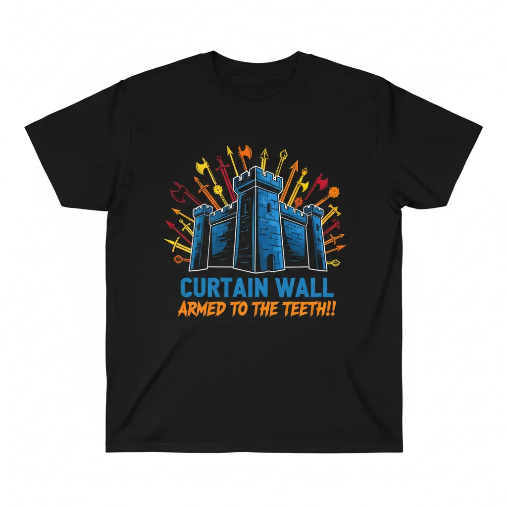 Curta'n Wall: Armed to The Teeth. No Background Tee.