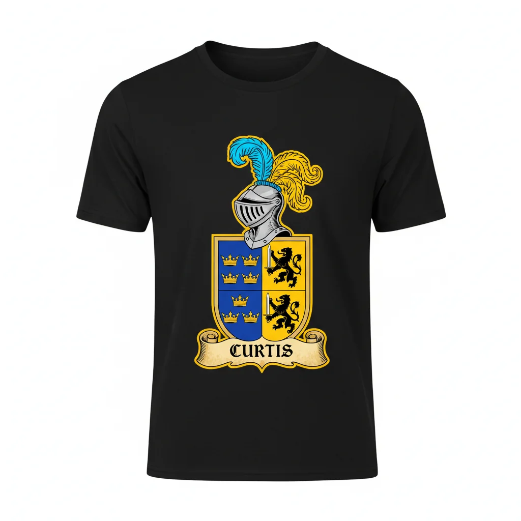 Curtis Coat of Arms Heritage Tee – Your Story, Your Style