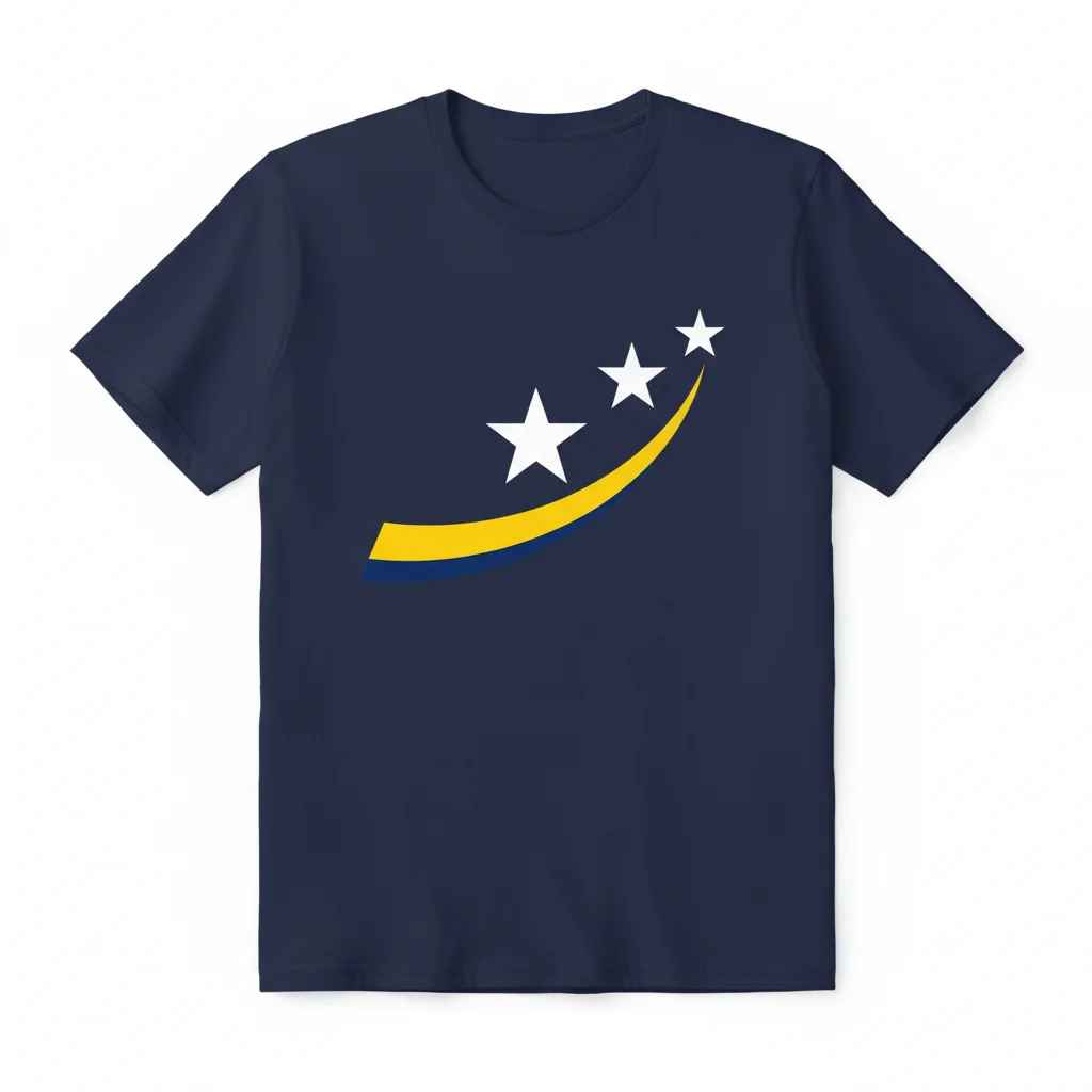 Camiseta Esencial Bandera Curazao - Algodón Premium, Ajuste Retail