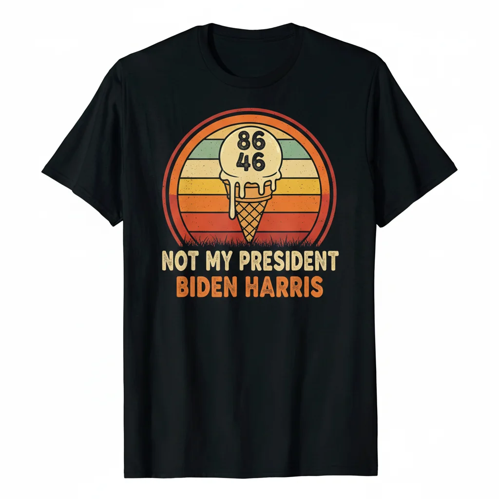 Vintage Anti-Biden 86-46 Not My President Essential T-Shirt