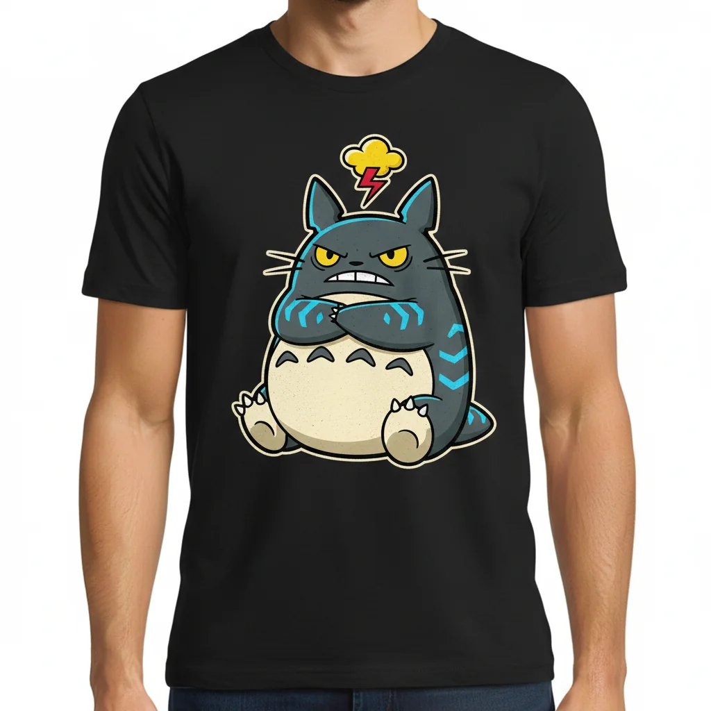 Cute Angry Totoro Snorlax Inspired Art Essential T-Shirt