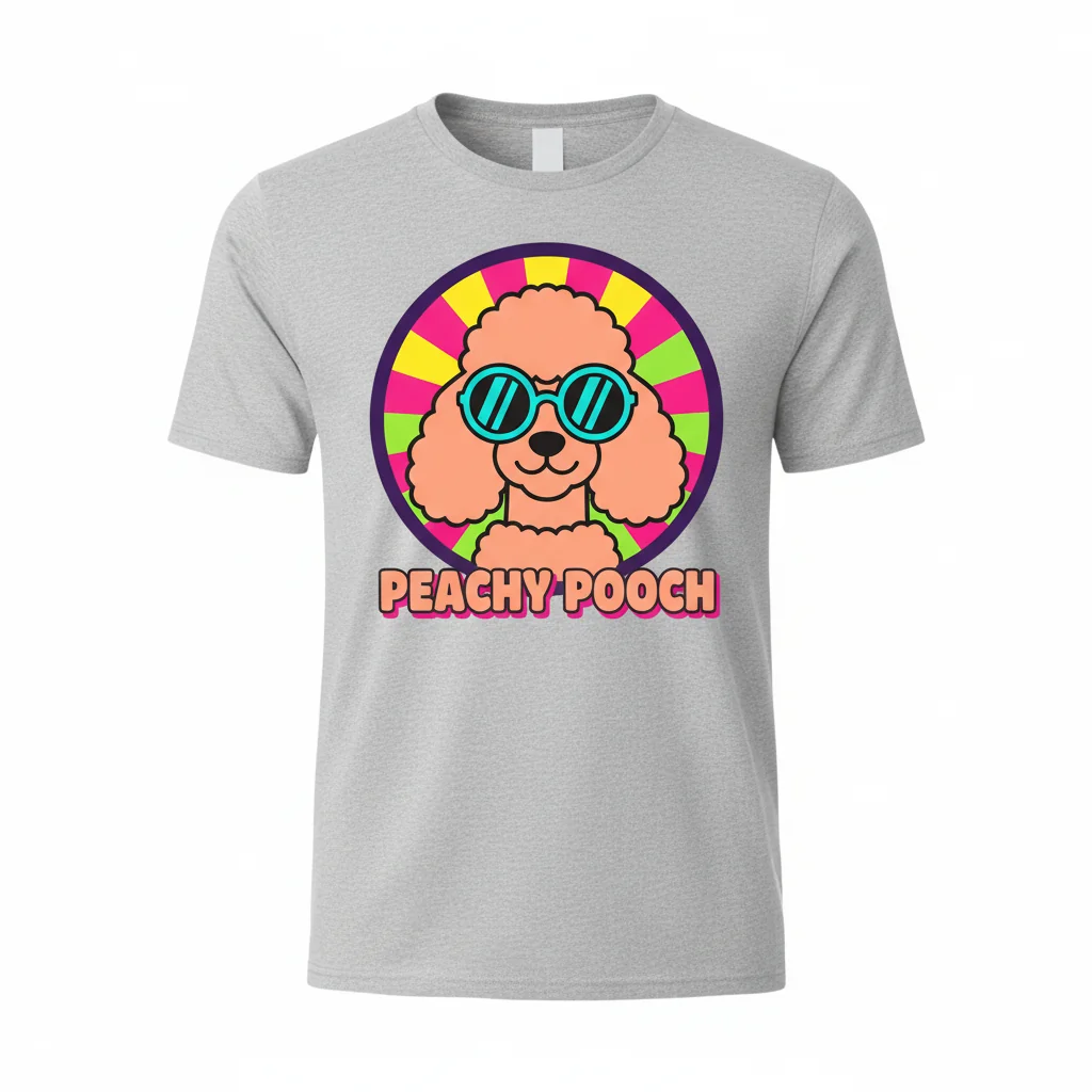 Peach Poodle Vibes Essential Tee