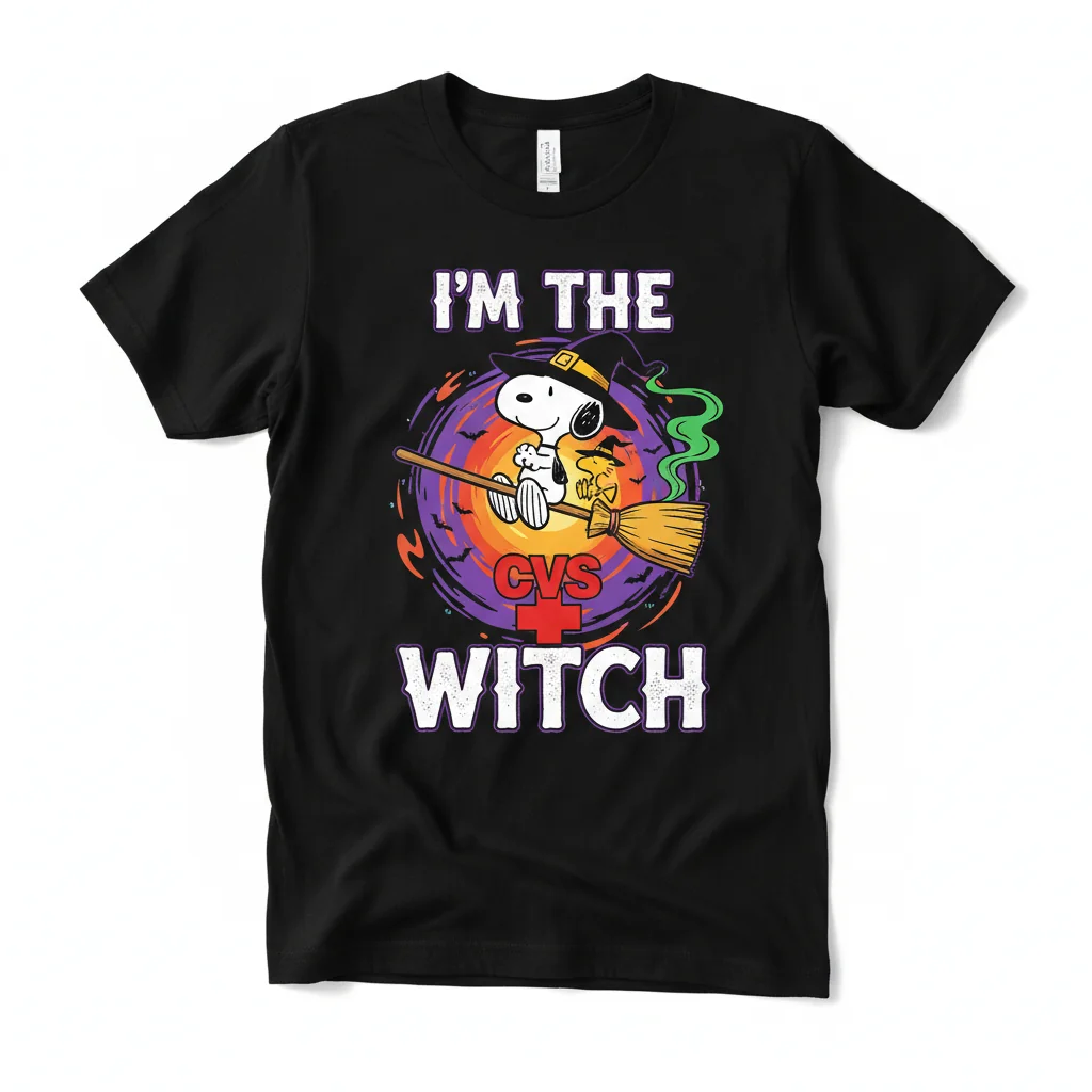 Snoopy "I'm the Witch" Halloween Shirt | Vibrant & Durable Unisex Tee