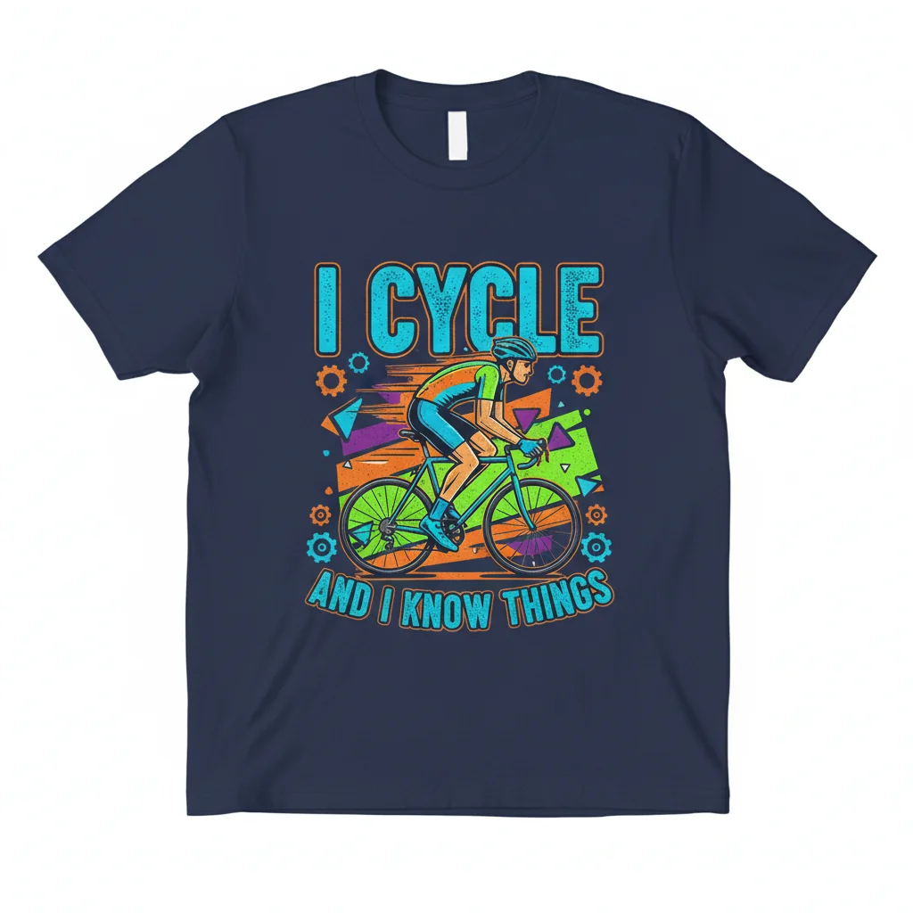 Divertida Camiseta "I Cycle And I Know Things" para Ciclistas