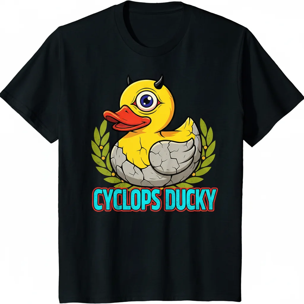 Cyclops Rubber Ducky Essential T-Shirt - Greek Mythology Themed Ring-Spun Cotton Tee