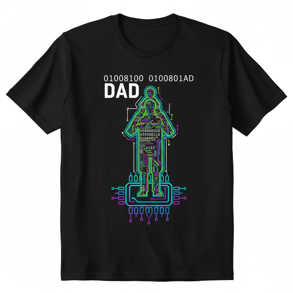 The 'Dad In Binary Code' Essential Tee: A Tribute to Modern Fatherhood