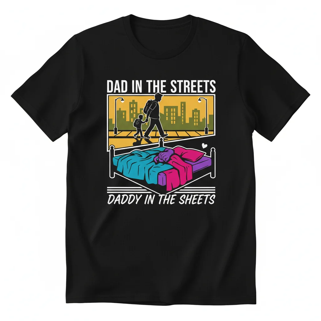 Dad In The Streets, Daddy In The Sheets Shirt - Humorous T-Shirt