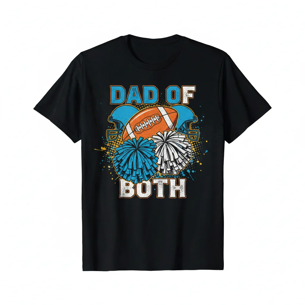 Proud Football & Cheer Dad Shirt - Best of Both Worlds Tee