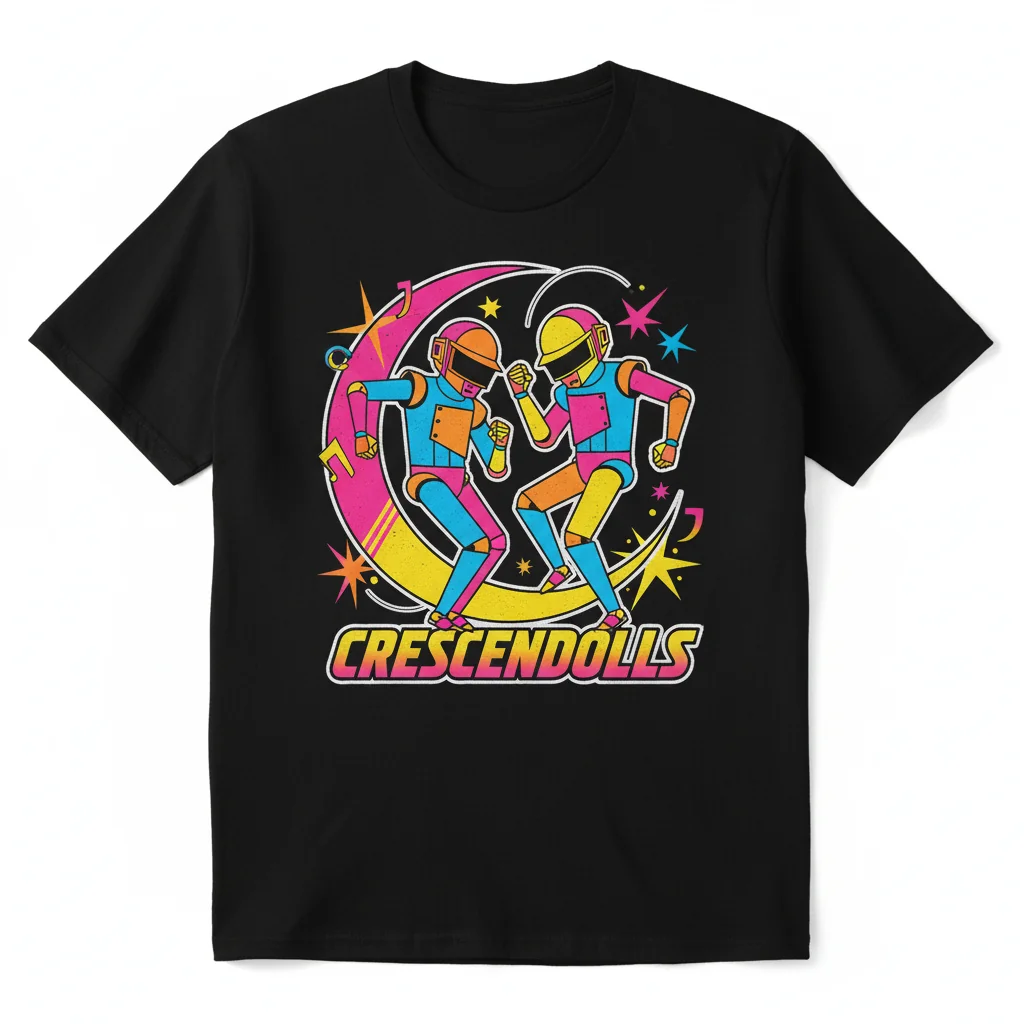 Daft Punk Crescendolls Icon Tee
