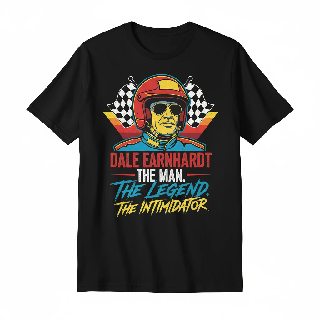 Dale Earnhardt Checkered Flag The Man The Legend The Intimidator Shirt