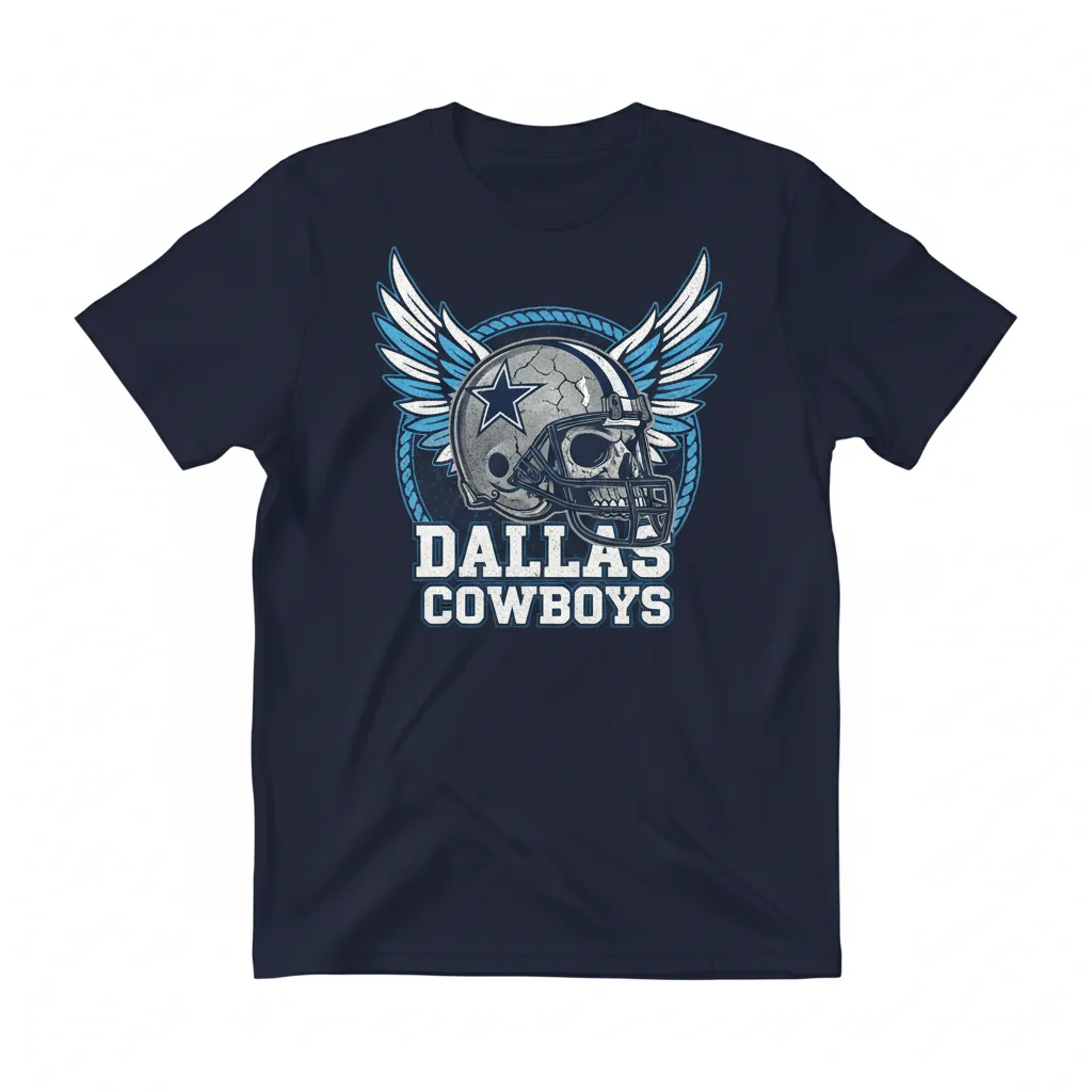 Dallas Cowboys Football Skull Vintage Tee – Art & Legacy