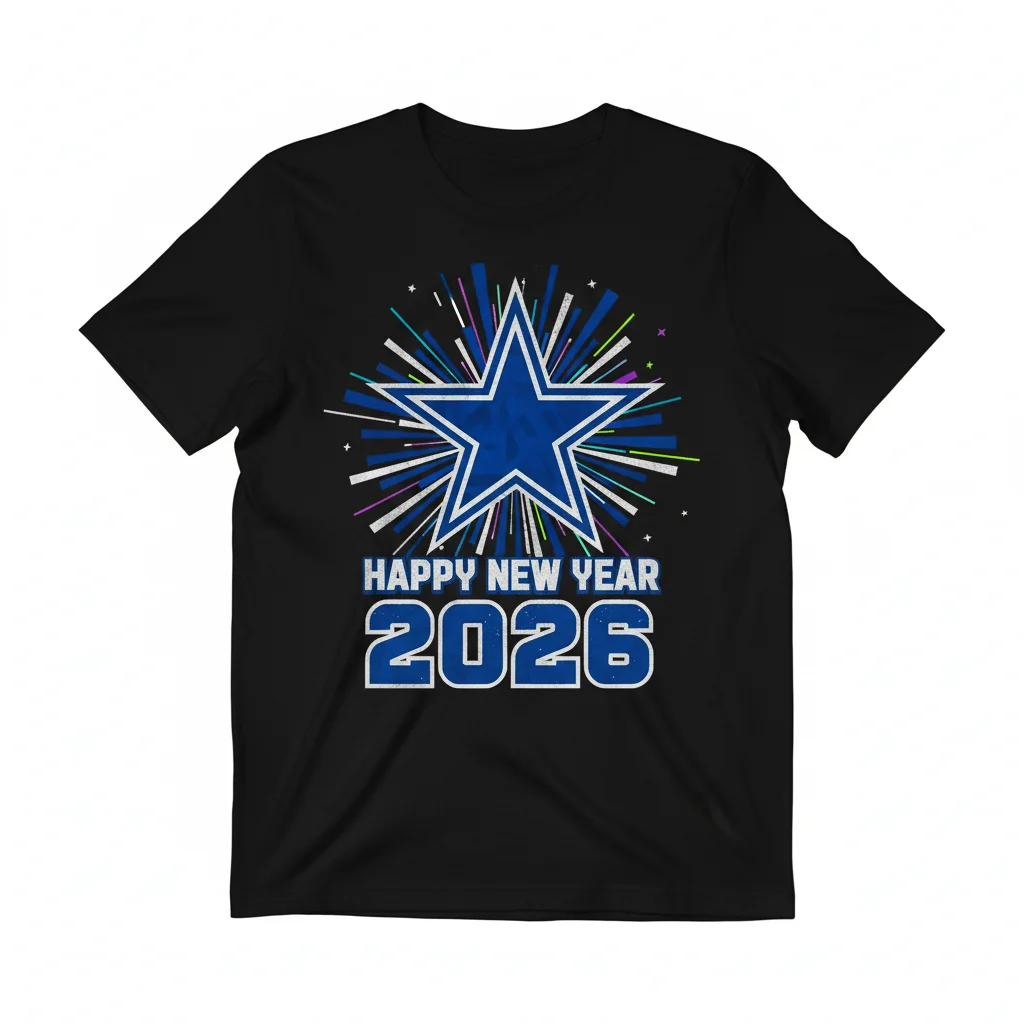 Dallas Cowboys Happy New Year 2026 Graphic Tee: Ultimate Fan Durability & Comfort