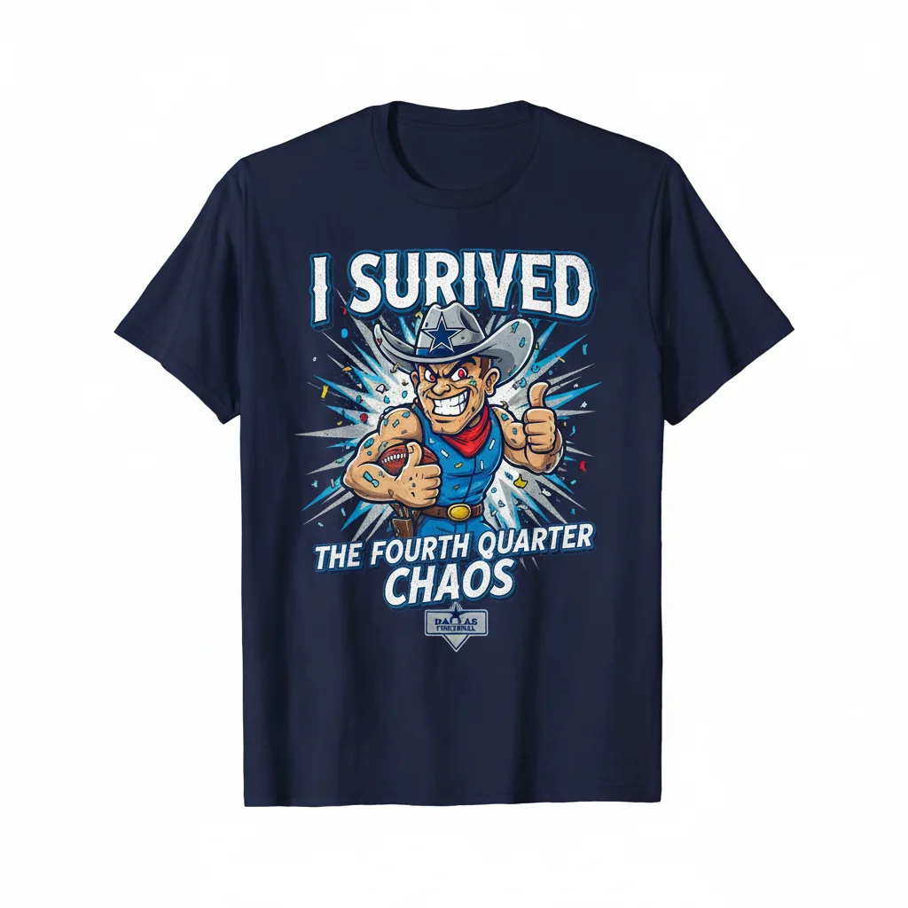 Dallas Cowboys 'I Survived Fourth Quarter Chaos' Mascot T-Shirt