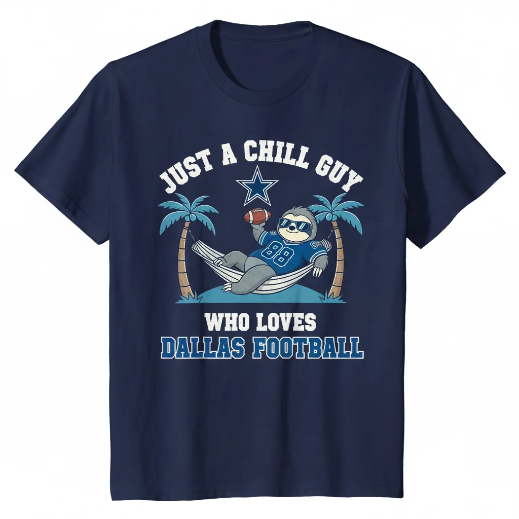 Dallas Cowboys 'Just a Chill Guy' Meme NFL T-Shirt - Premium Cotton Fan Apparel