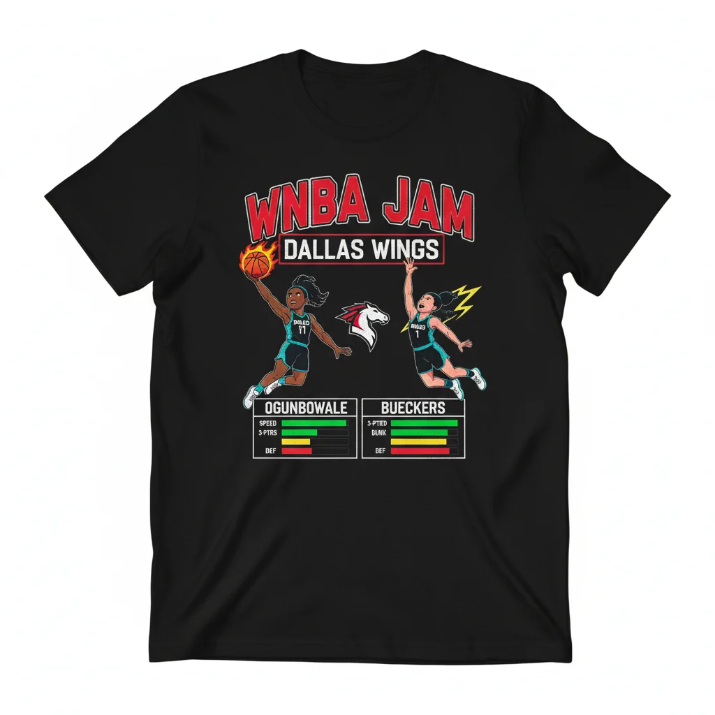 Dallas Wings Paige Bueckers Arike Ogunbowale WNBA Jam T-Shirt - Official Fan Apparel