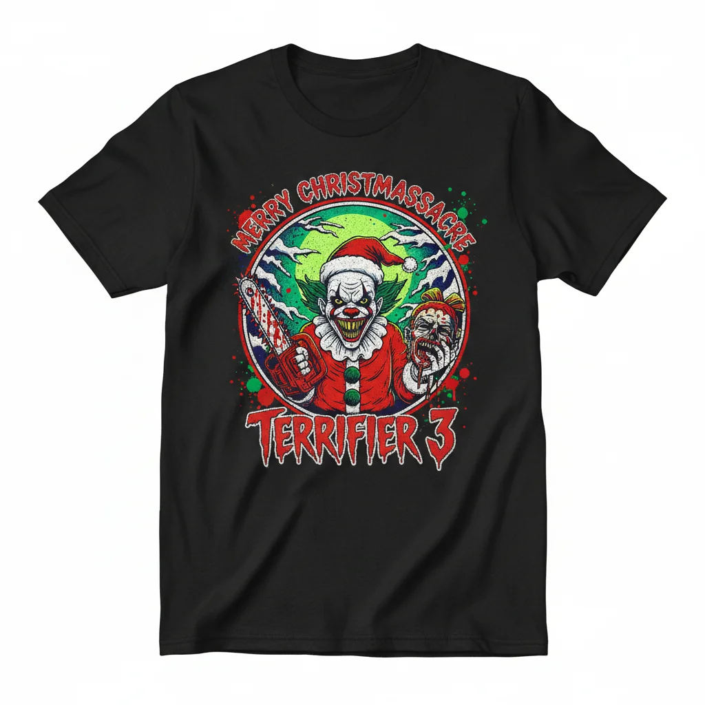 Damien Leone's Terrifier 3 Christmas T-Shirt