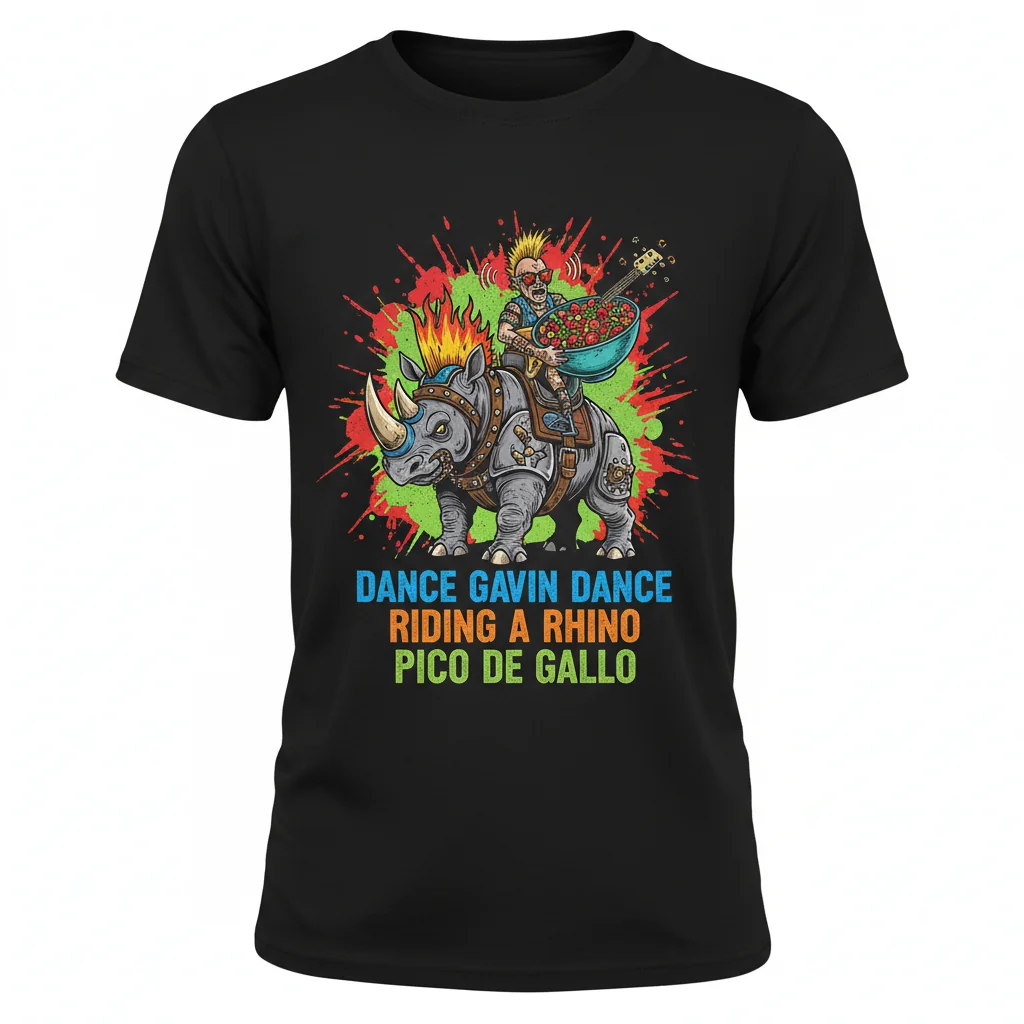 Dance Gavin Dance Riding A Rhino Pico De Gallo Premium Active T-Shirt – Unrivaled Durability & Comfort