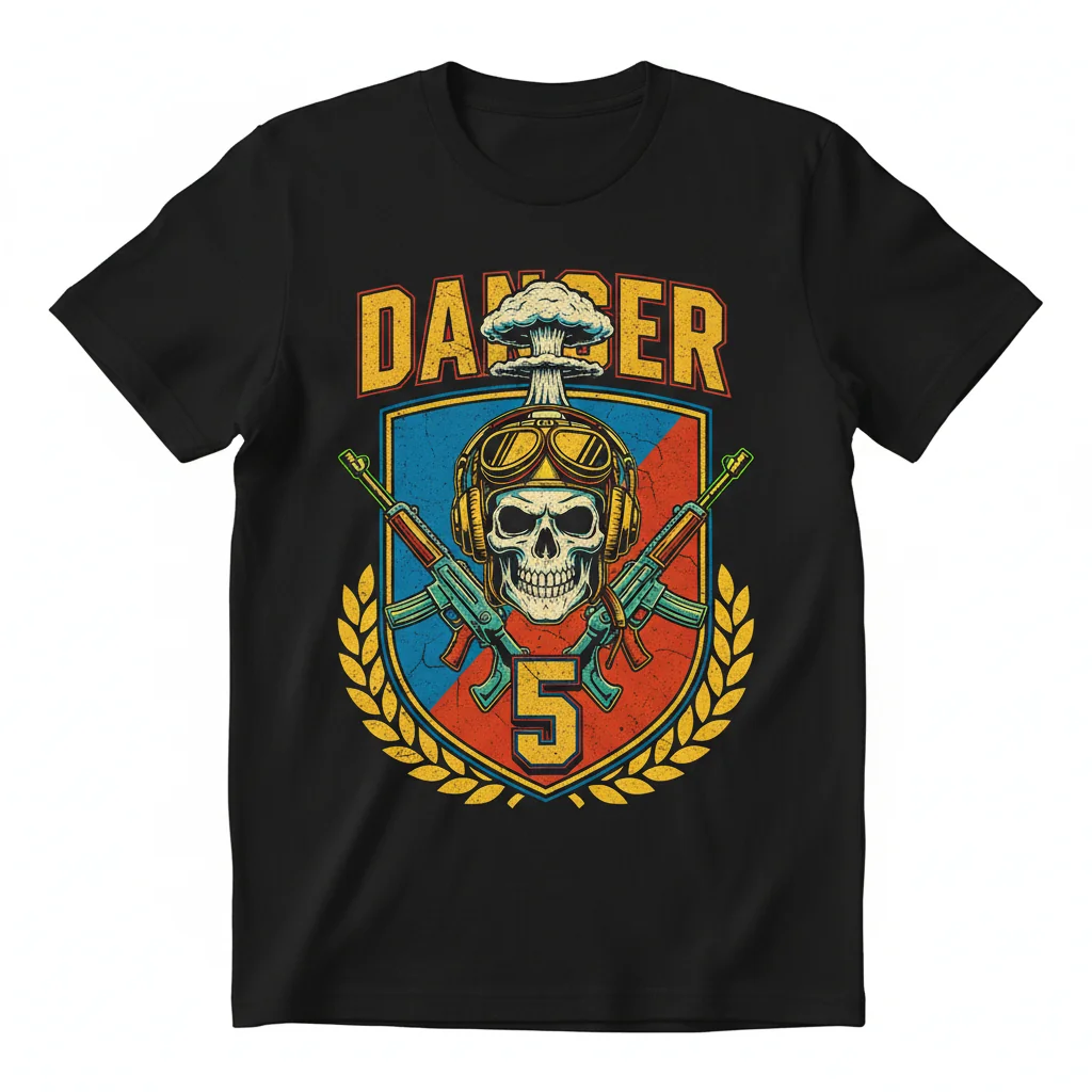 Official Danger 5 Logo T-Shirt | Built to Last with Vibrant, Fade-Resistant Print