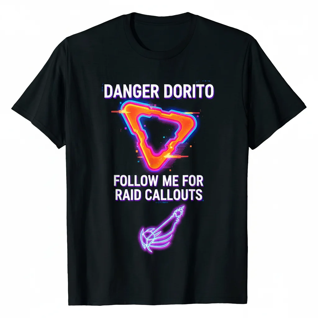 Embrace the Call: "Danger Dorito" FFXIV Raid Leader's Essential T-Shirt