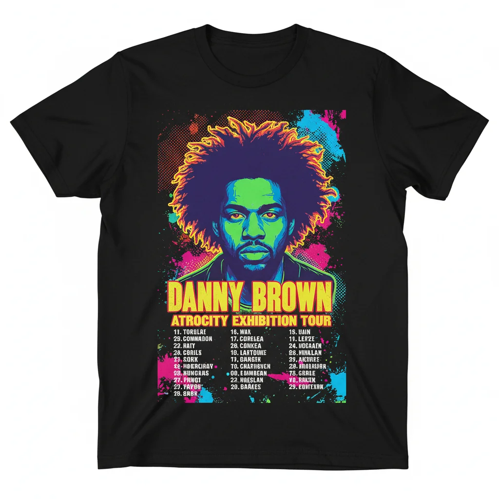 Danny Brown Concert Tour Poster T-Shirt - Official Merch & Apparel