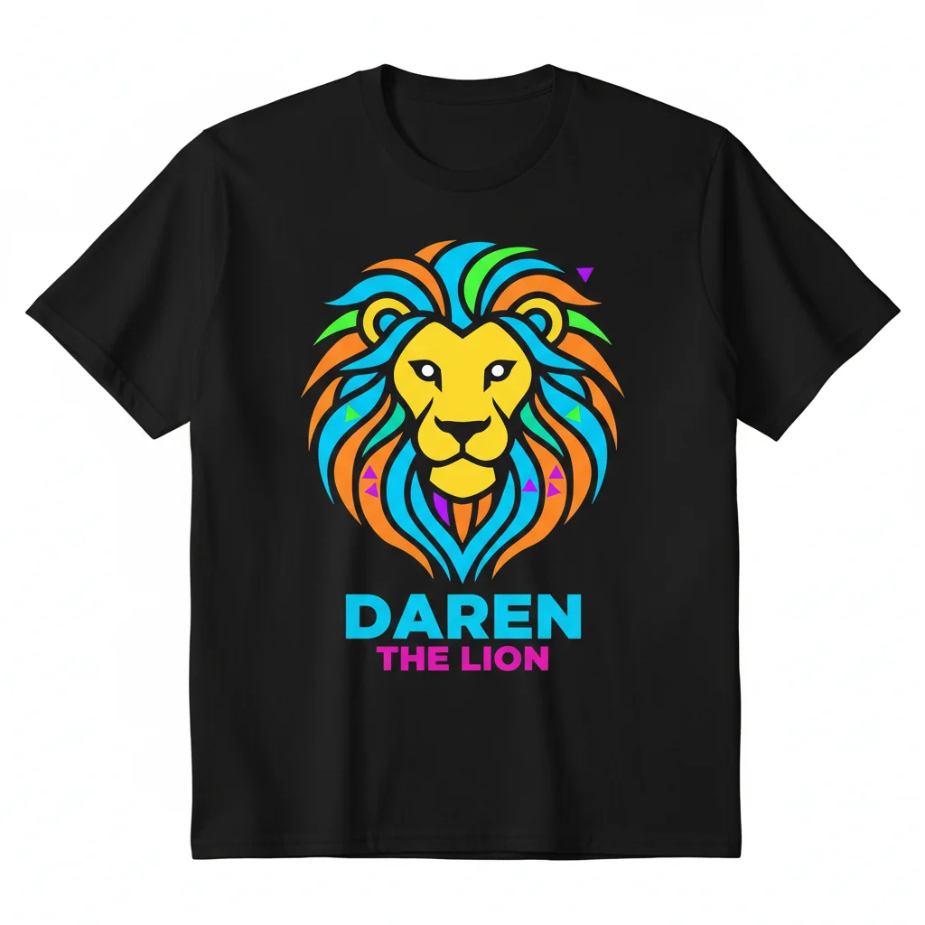Daren the Lion Essential Tee - Ultra Soft & Comfy Lion T-Shirt