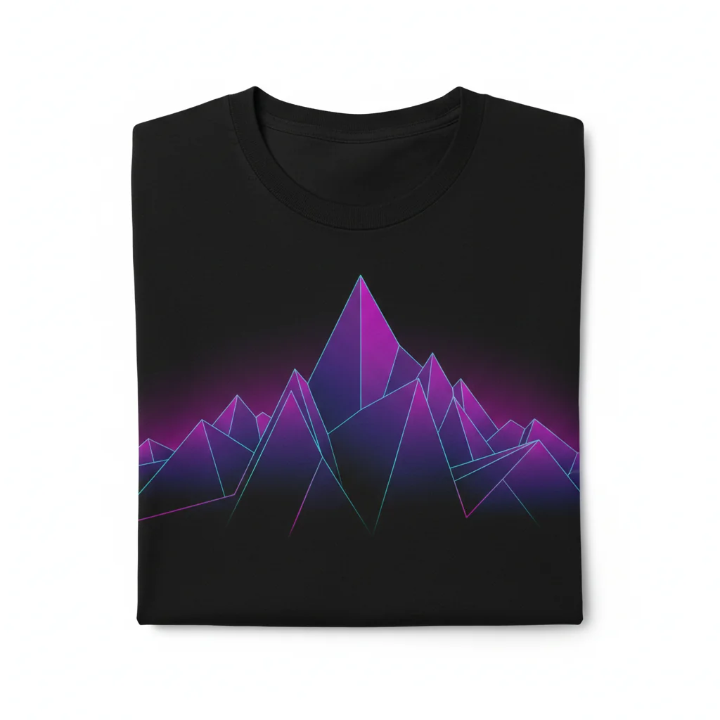 Gradient Blackout Tee: Dark Purple to Black Streetwear